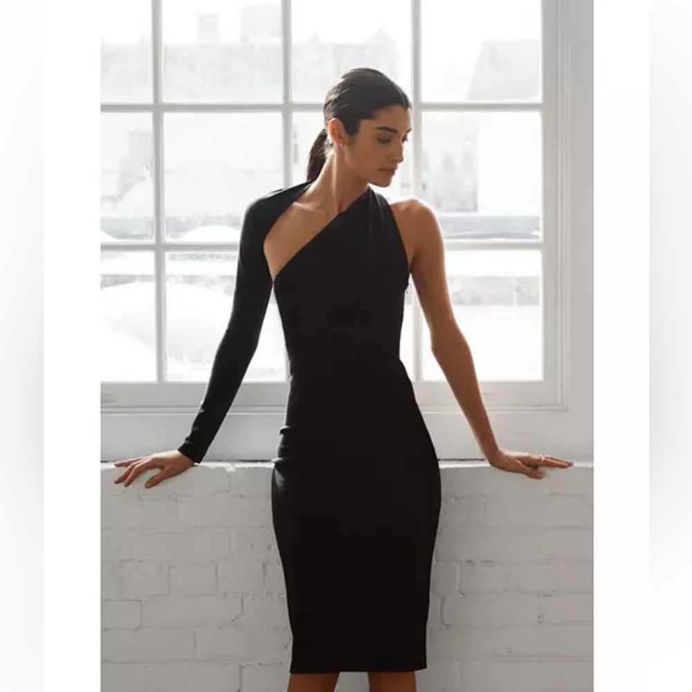 NWT Marcella size small Black One-Shoulder Dress